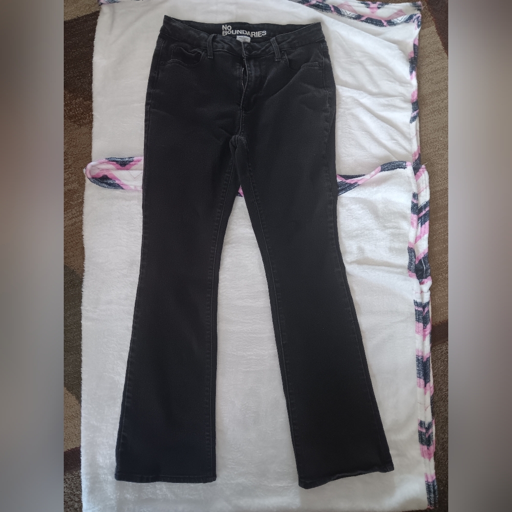 No Boundaries Black Denim Bootcut Jeans Size 8